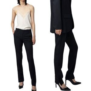 Zadig & Voltaire | Prune Crepe Pants Size 40 / Large in Black